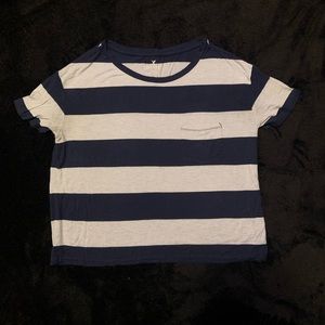 Navy Blue/White Stripe Tee